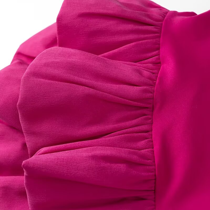Strapless Asymmetric Tiered Bubble Ruffle Hem Mini Dress 12