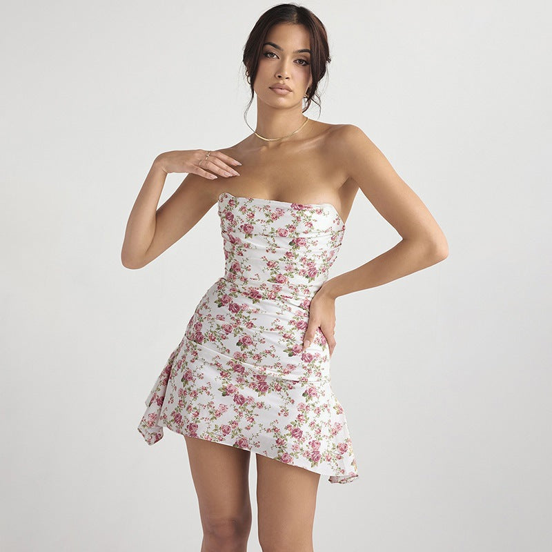 Mock Neck Ruched Cutout Bodycon Mini Dress