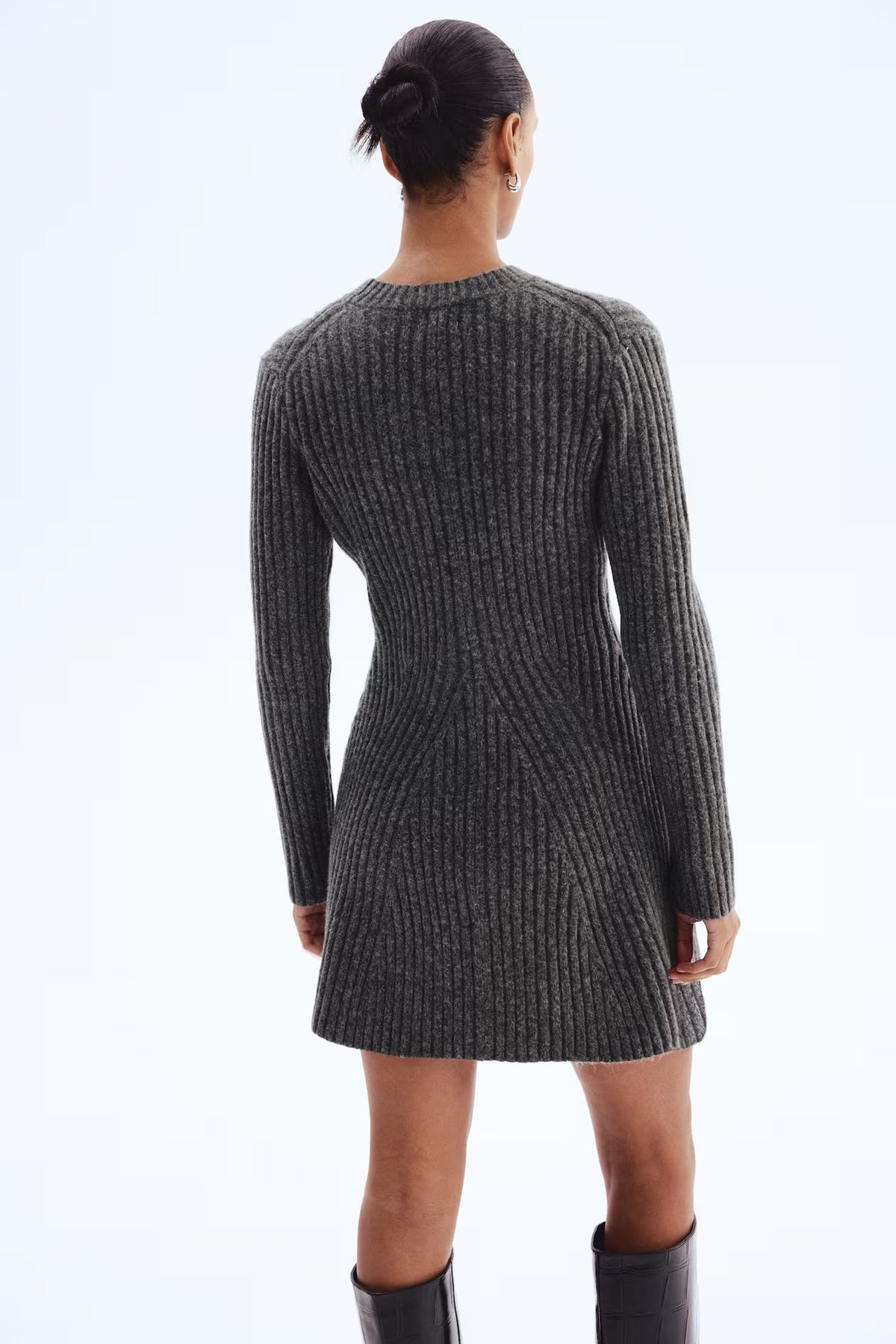 Lace Knit Scoop Neck Spaghetti Strap Mini Dress 4