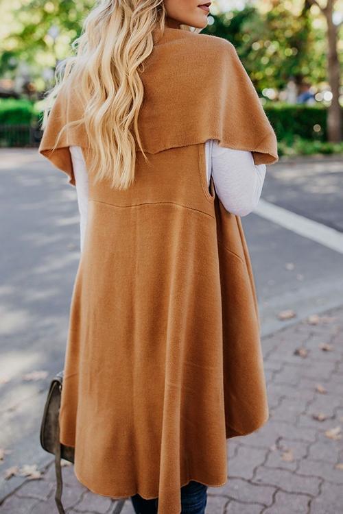 Irregular Casual Knit Cardigan Coat