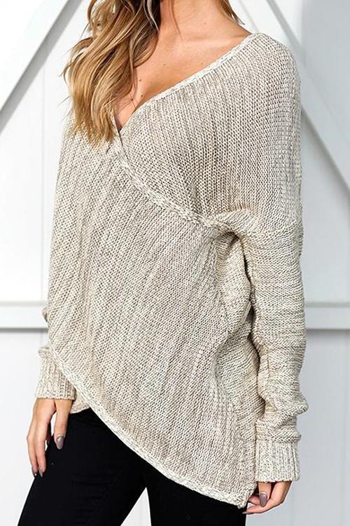 Lrregular Stitching Design Sweater