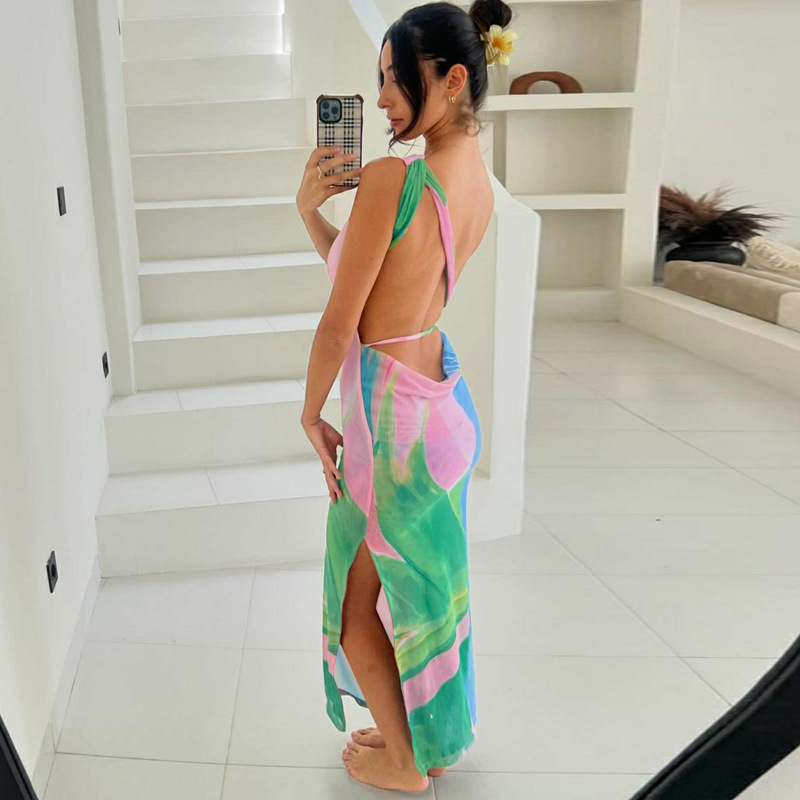 Deep V Column Maxi Gown 8