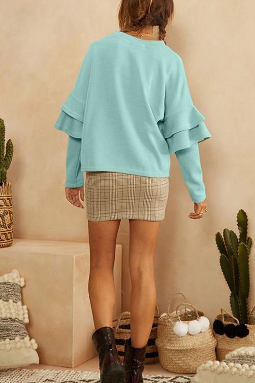 Candy-colored Bat Long Sleeve Sweater