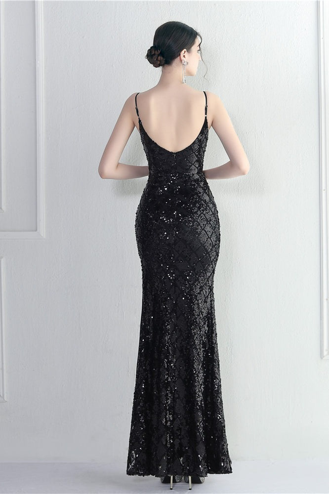 Iridescent Sequin Slit Bodycon Maxi Dress 16