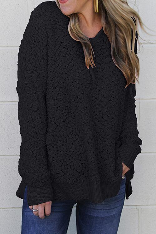 Fashion crew neck tether long sleeve top