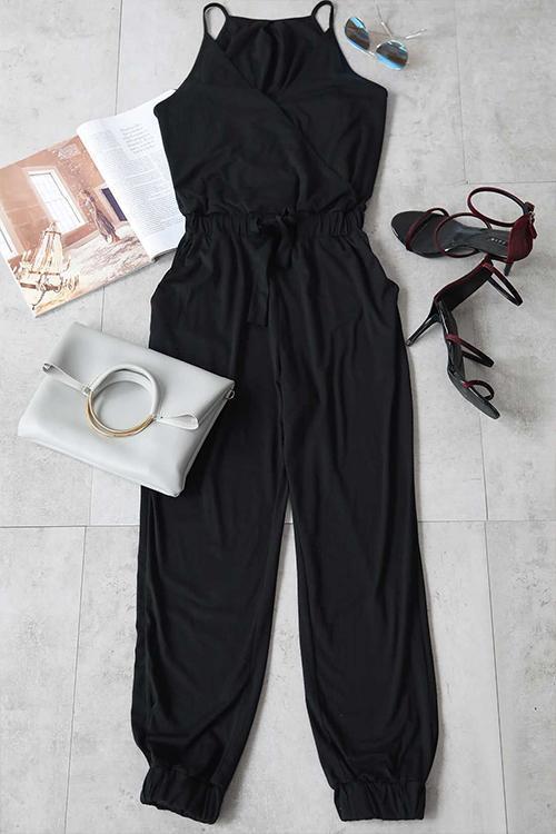 Shape Of You V Neck One-piece Jumpsuits