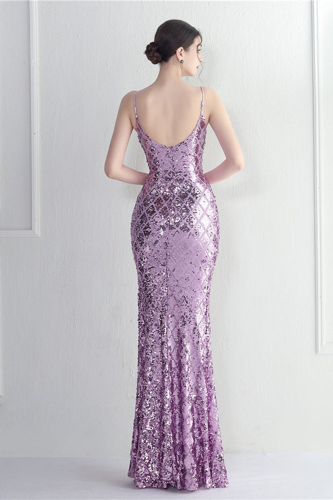 Iridescent Sequin Slit Bodycon Maxi Dress 12
