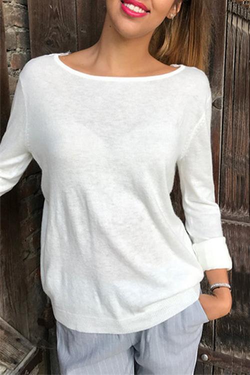 Lace-paneled Halter Long-sleeved T-shirt