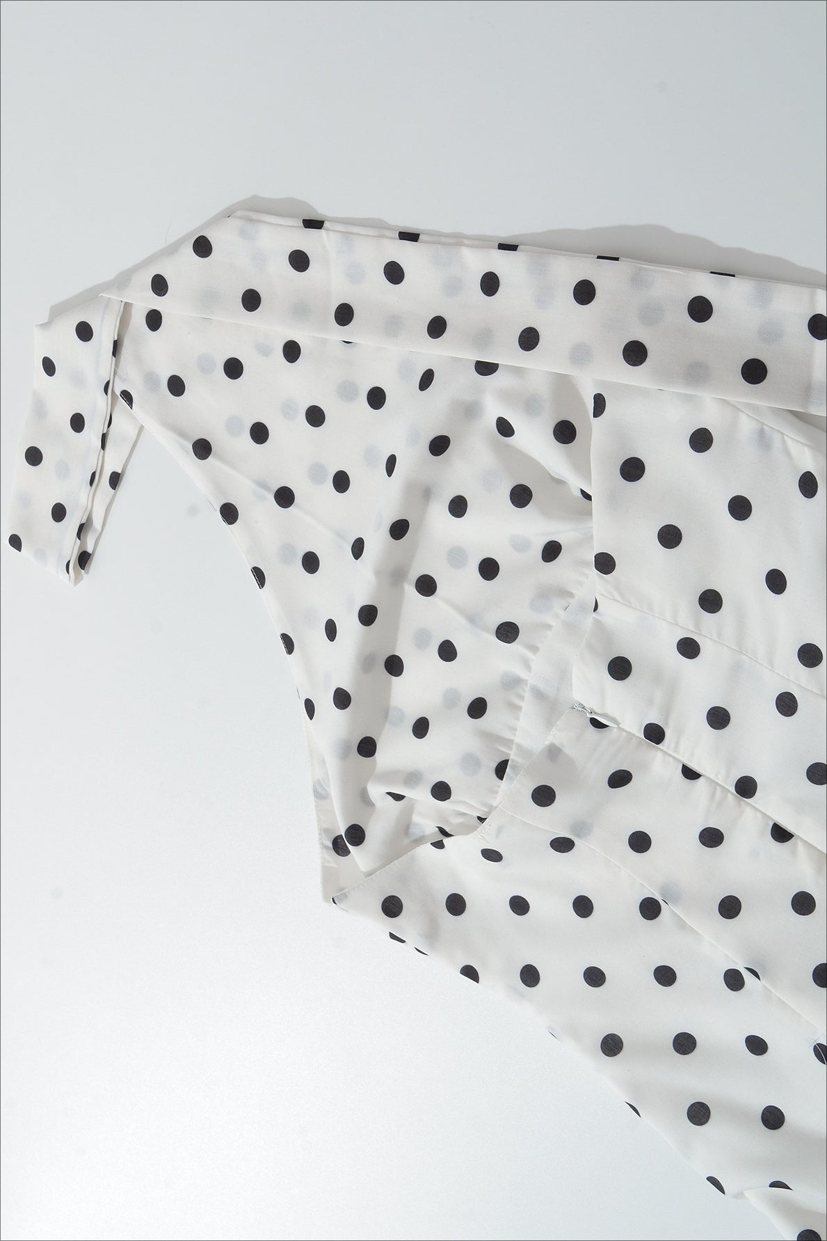 White One Shoulder Choker Neck Polka Dot Bubble Hem Mini Dress 6