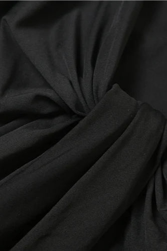 Scoop Neck Knotted Waist Double Side Slit Bodycon Maxi Dress 6