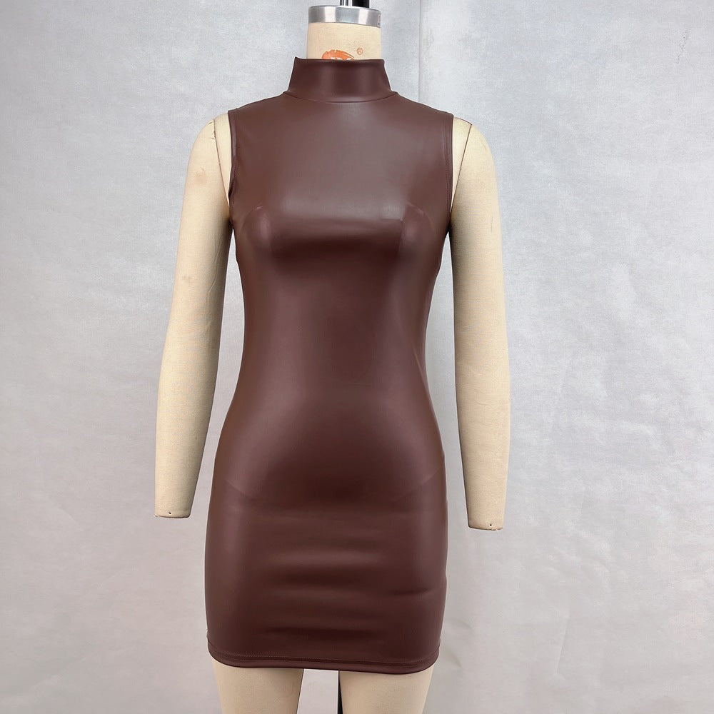 Mock Neck Ruched Cutout Bodycon Mini Dress 8