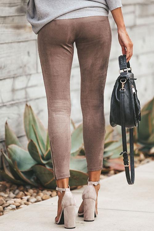 Zippered Feet And Slim Cropped Trousers
