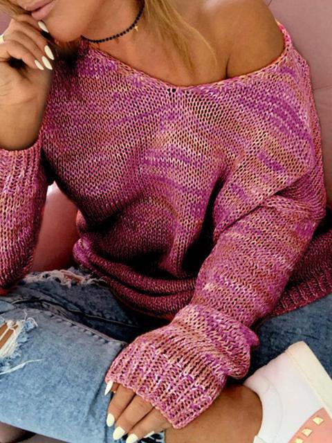 Casual Loose Deep V-neck Sweater