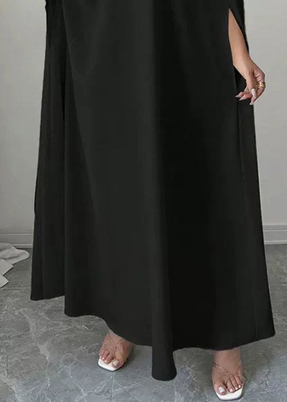Floral Applique Illusion Mesh Cape Sleeve Floor-Length Gown 4