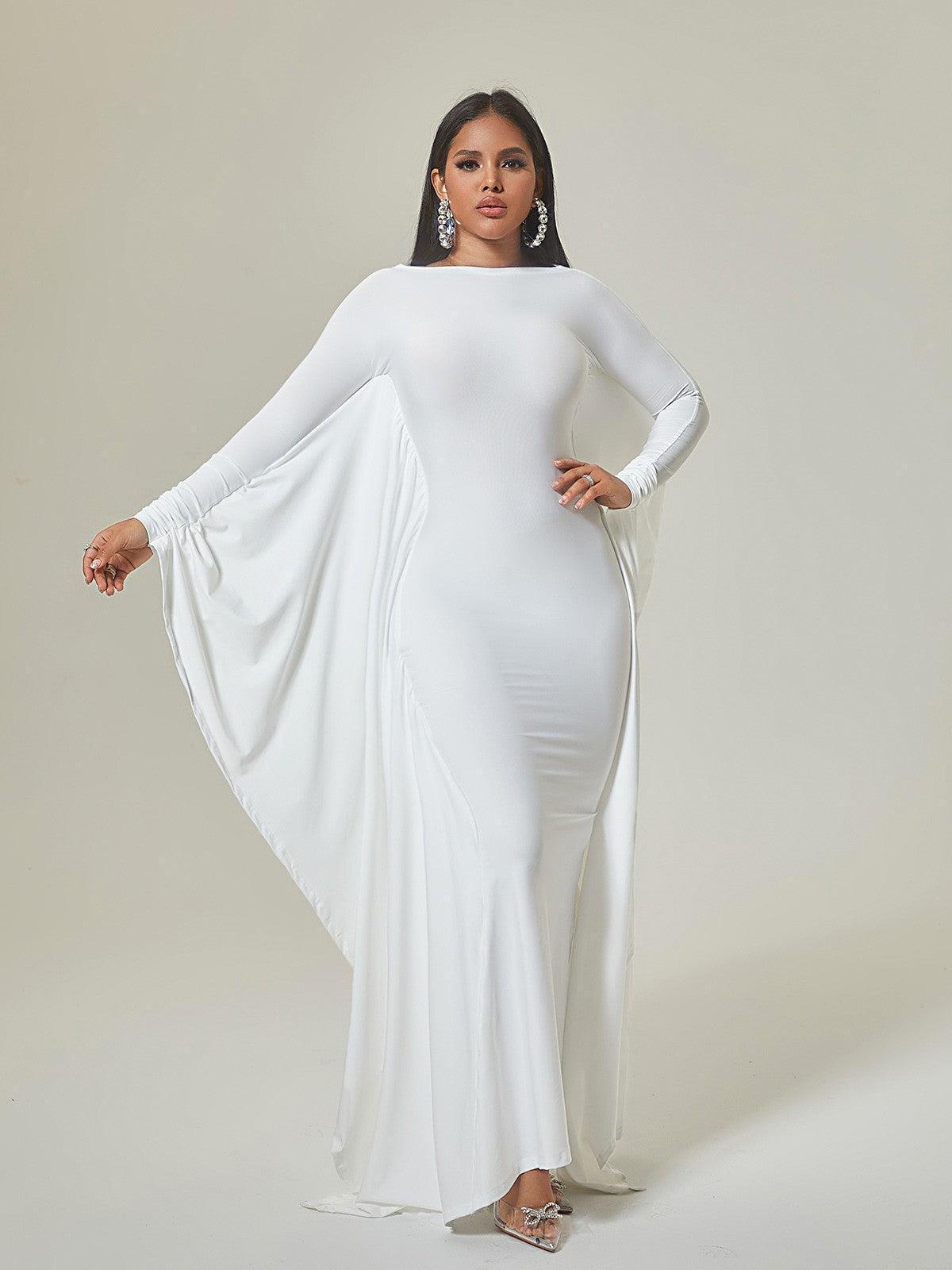 Dolman Sleeve Column Maxi Dress