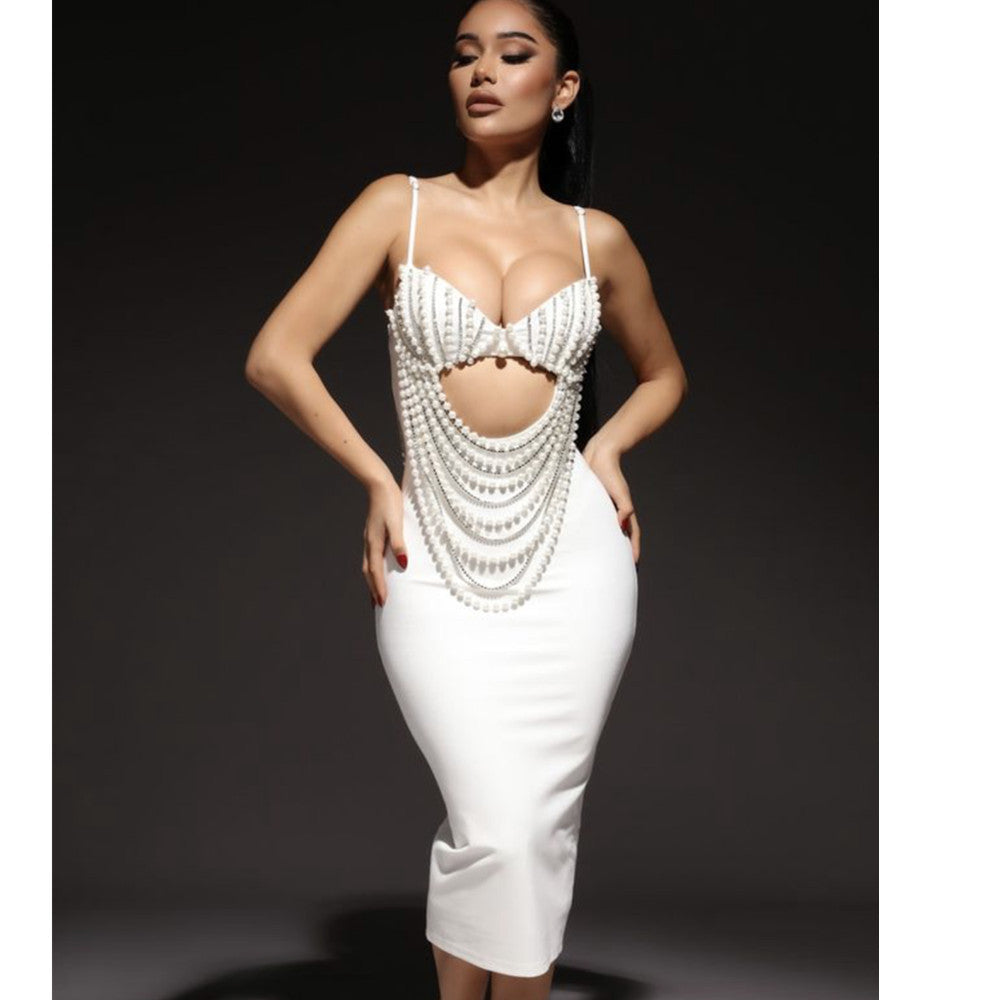 Lace V-Neck Sleeveless Crochet Trim Flared Mini Dress
