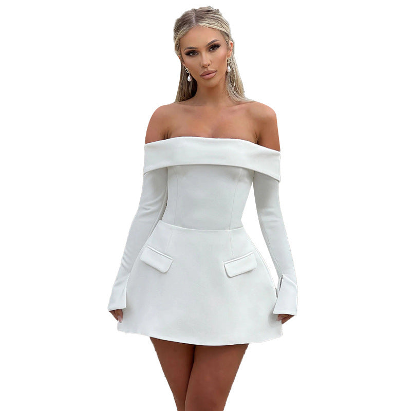 Off Shoulder Smocked Tiered Mini Dress 3