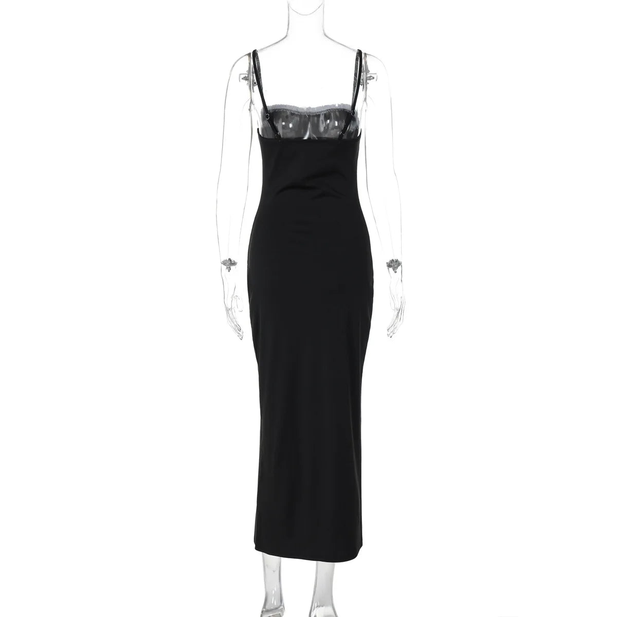 Open Back Lace Patchwork Maxi Dress 13