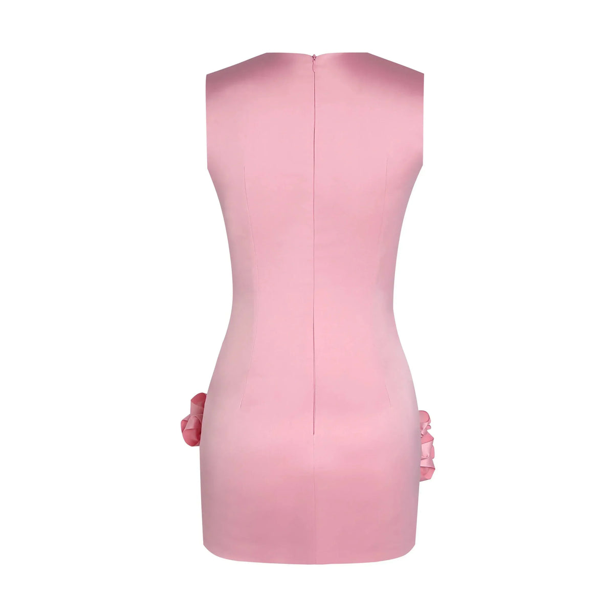 Crew Neck Sleeveless 3D Applique Bodycon Mini Dress 9