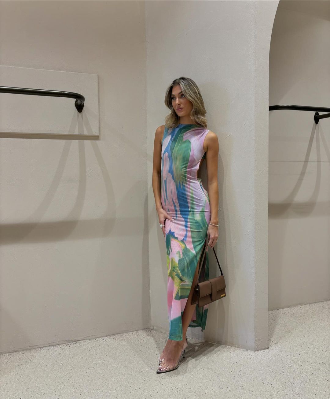 Deep V Column Maxi Gown 5
