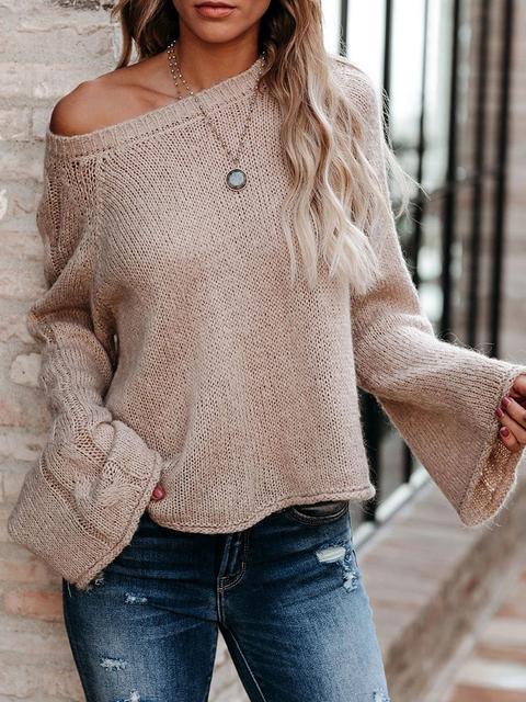 Solid Color Loose Knit Lightweight Sweater