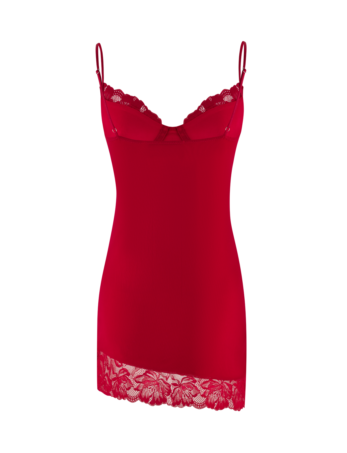 Ribbed Sweetheart Neck Lace Hem Spaghetti Strap Bodycon Mini Dress 8