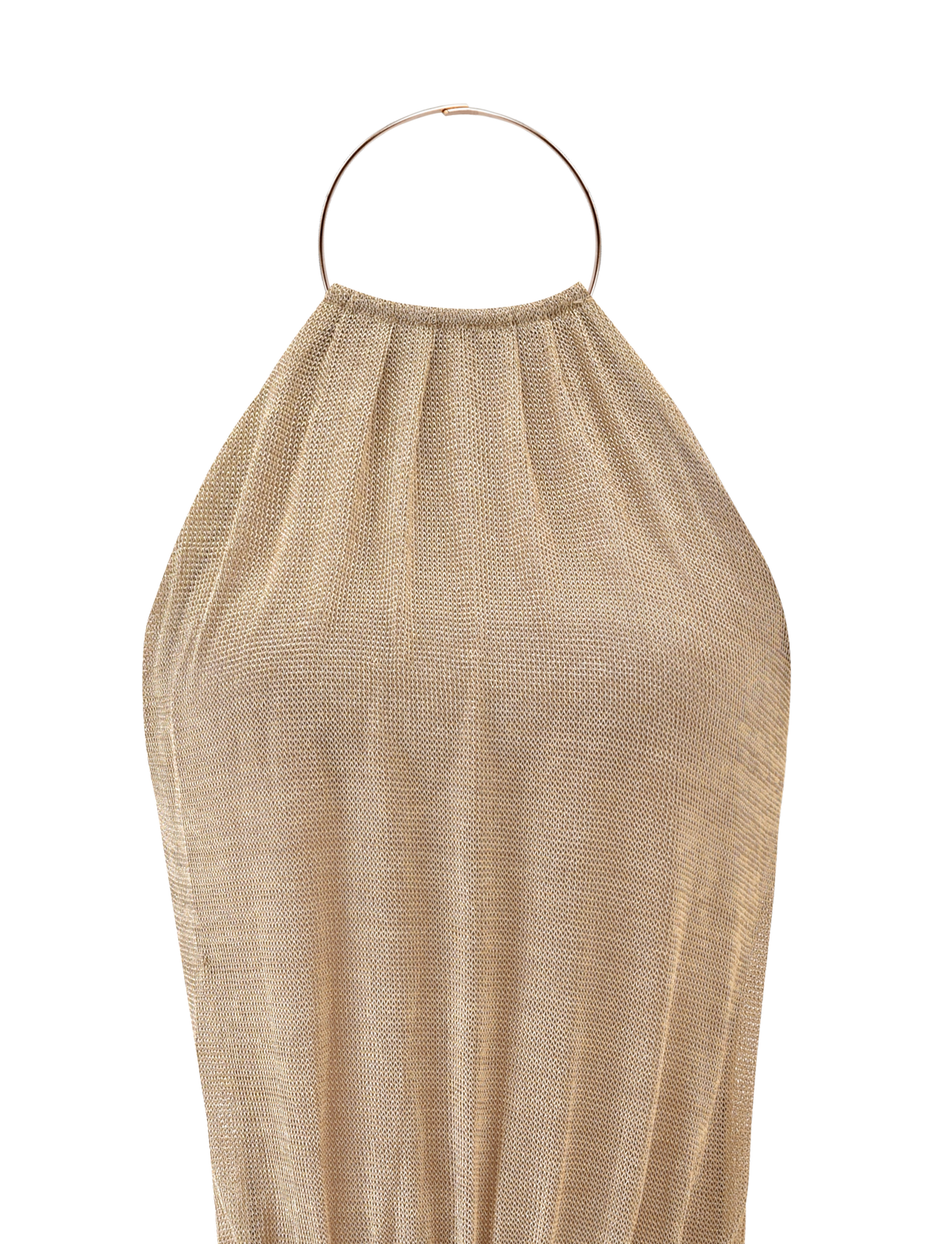 Halter Neck Ruched Side Cutout Shimmer Bodycon Mini Dress 10