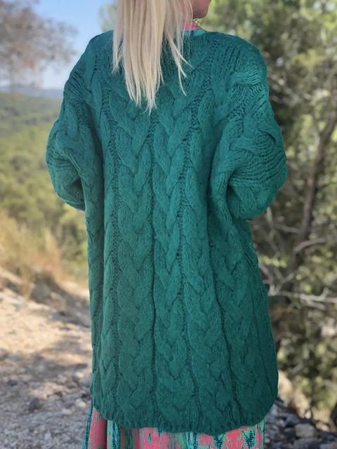 Twist Knitted Cardigan Sweater Coat