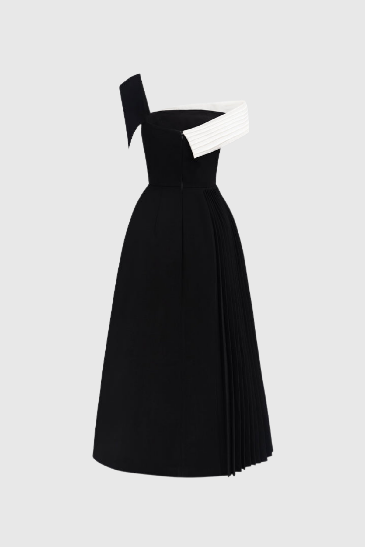 Asymmetric Lapel Midi Dress 7