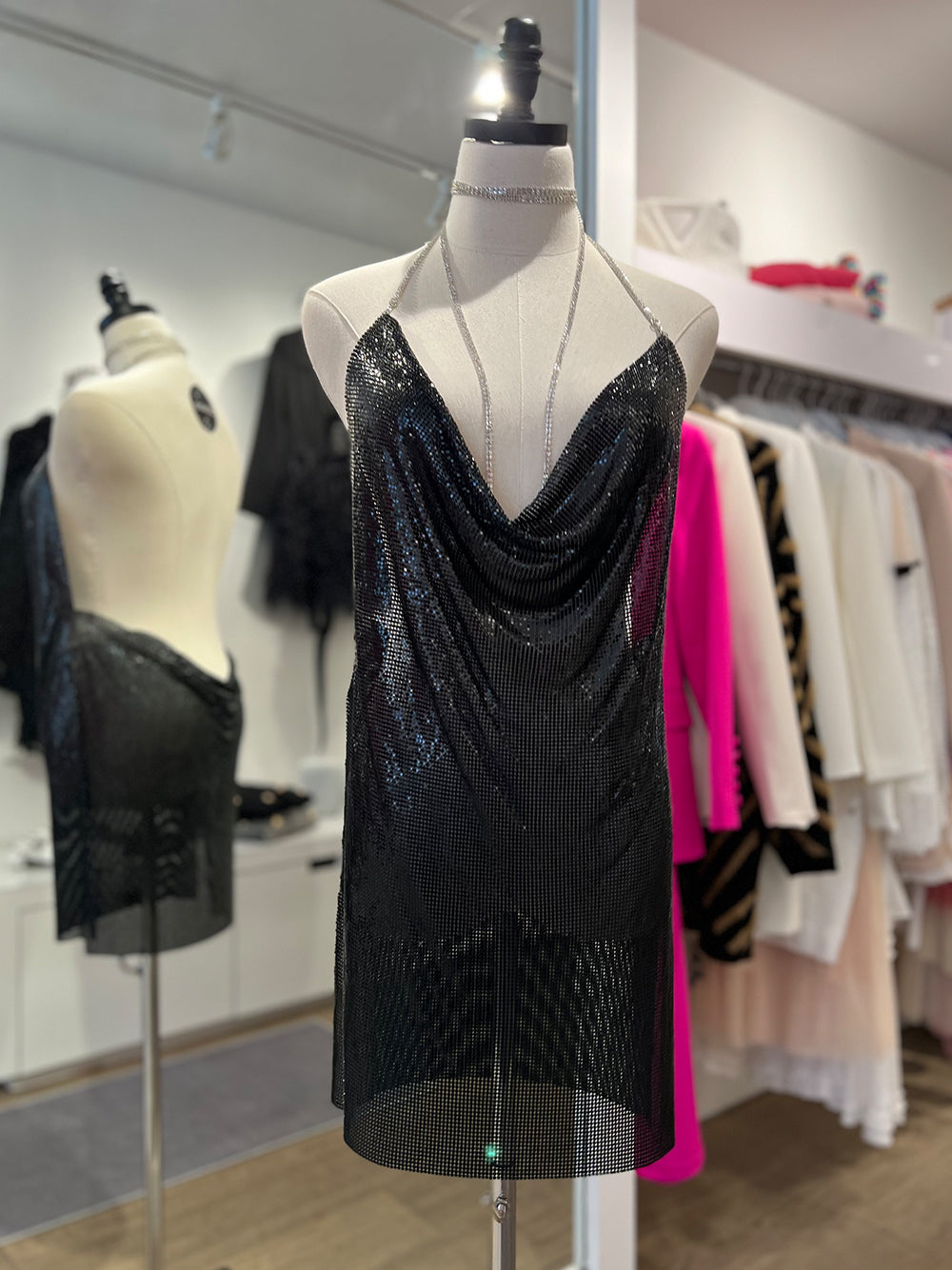Backless Chainmail Mini Dress 8