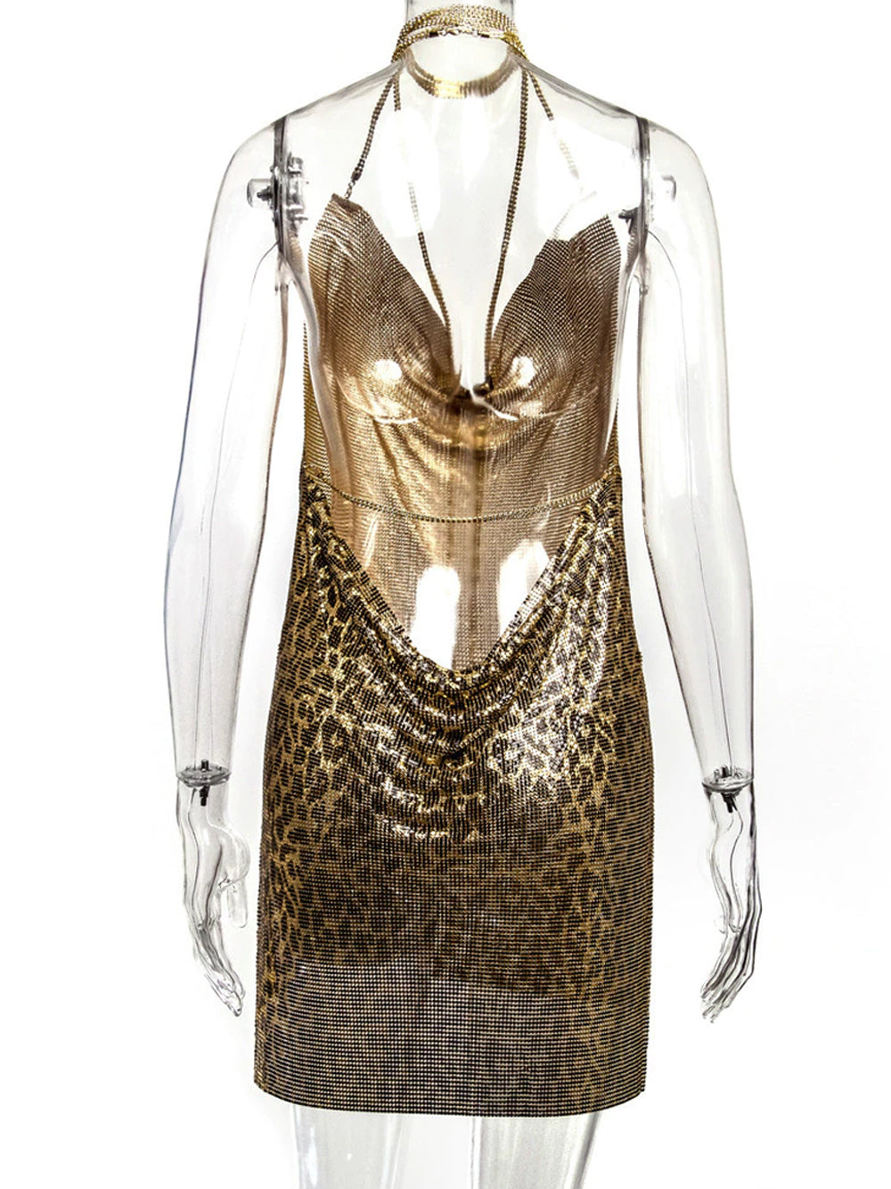 Backless Chainmail Mini Dress 11