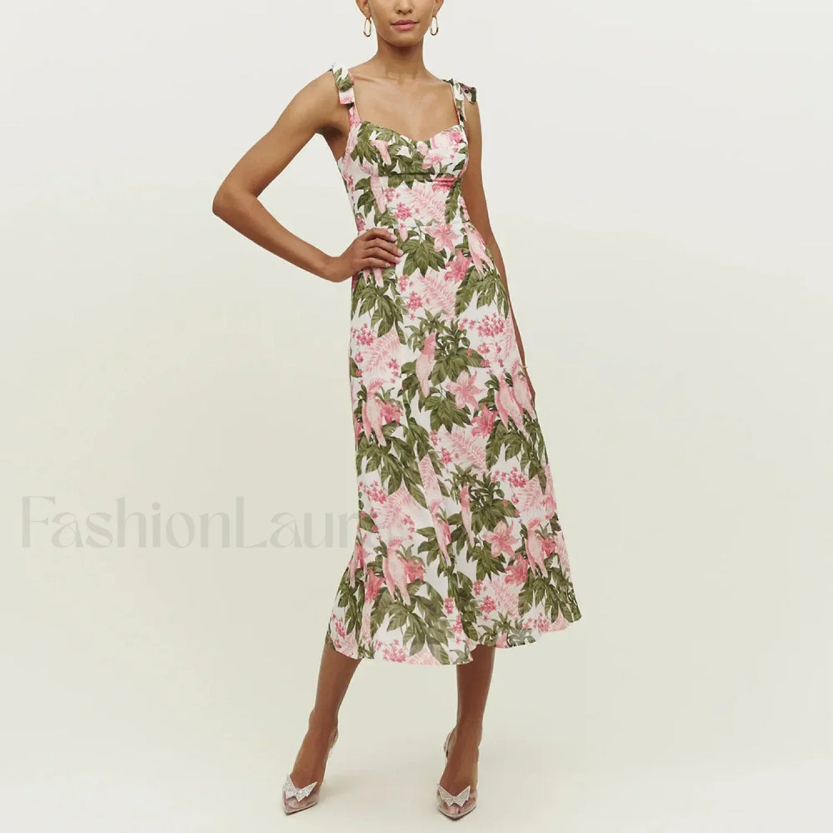 Beach Sweetheart Midi Floral Dress 7