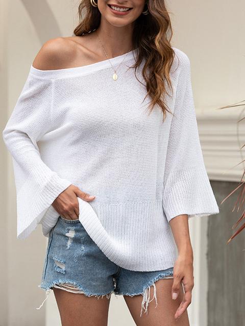 Bow Halter Solid Sweater