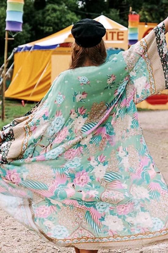 Breezy Floral Print Chiffon Maxi Cover Up