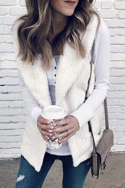 Plush Sweater Casual Fur Coat