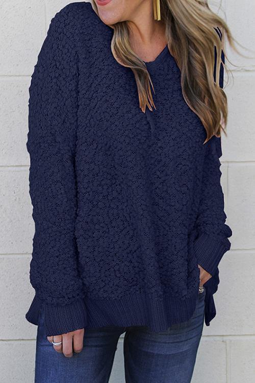 Fashion crew neck tether long sleeve top