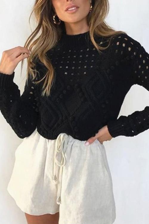 Knit Sweater Round Neck Pullover