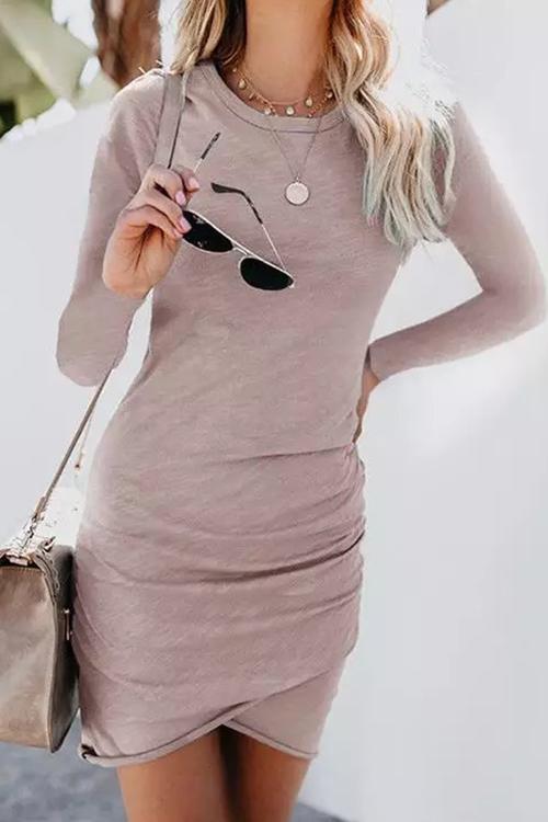 Slim-fit Personality Open Dress