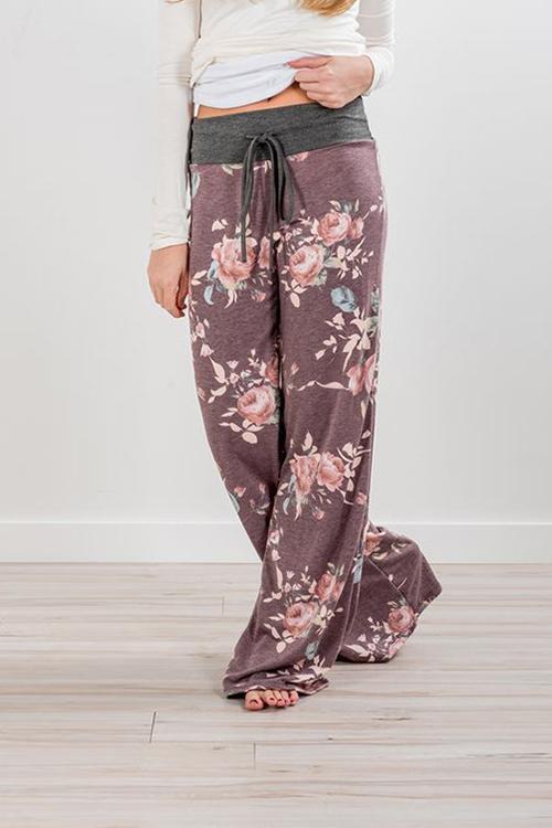 Fashion Loose Belt Camouflage Print Pants