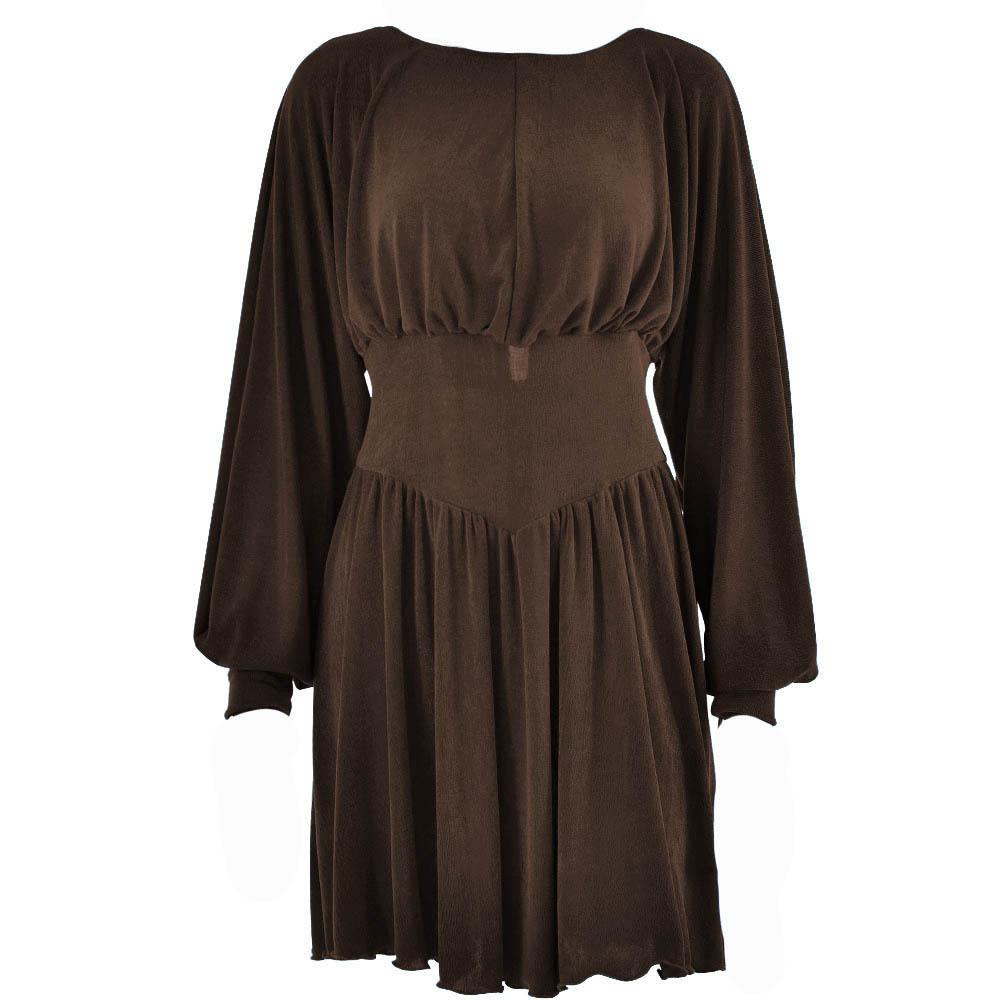 Button Ruched Corset Long Sleeve Mini Dress 11
