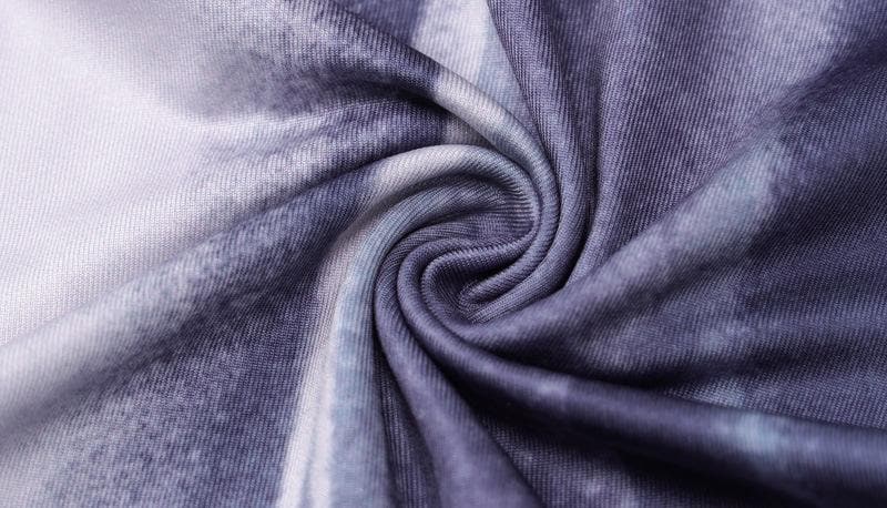 Mock Neck Long Sleeve Thumbhole Bikini Silhouette Body Print Bodycon Maxi Dress 8