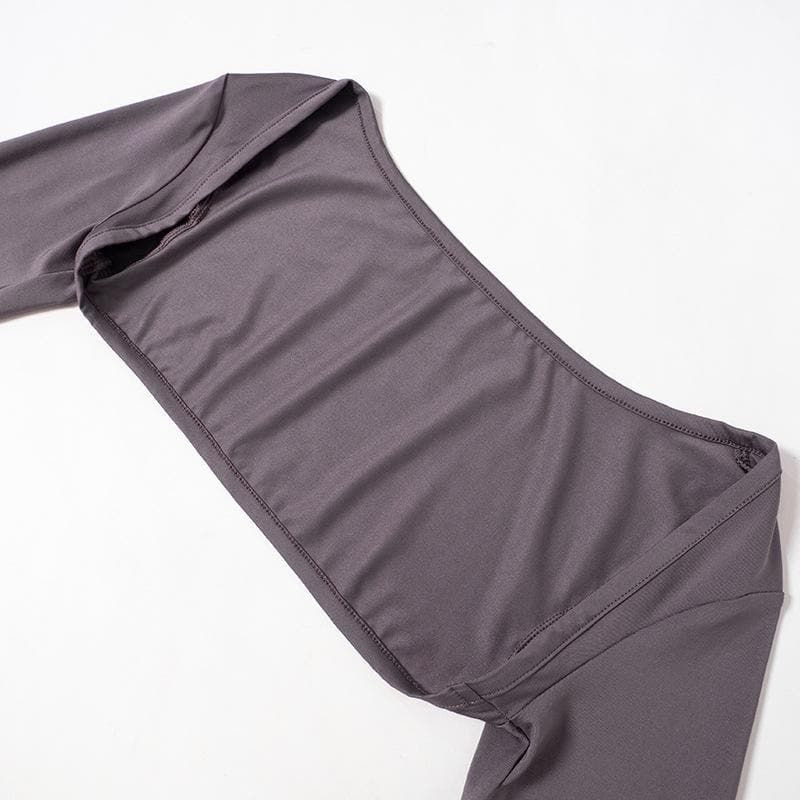 Hooded Cold Shoulder Ruched Long Sleeve Bodycon Mini Dress 7