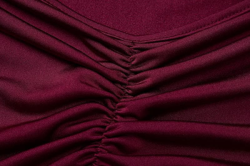 Deep V-Neck Cross Back Spaghetti Strap Bodycon Maxi Dress 6