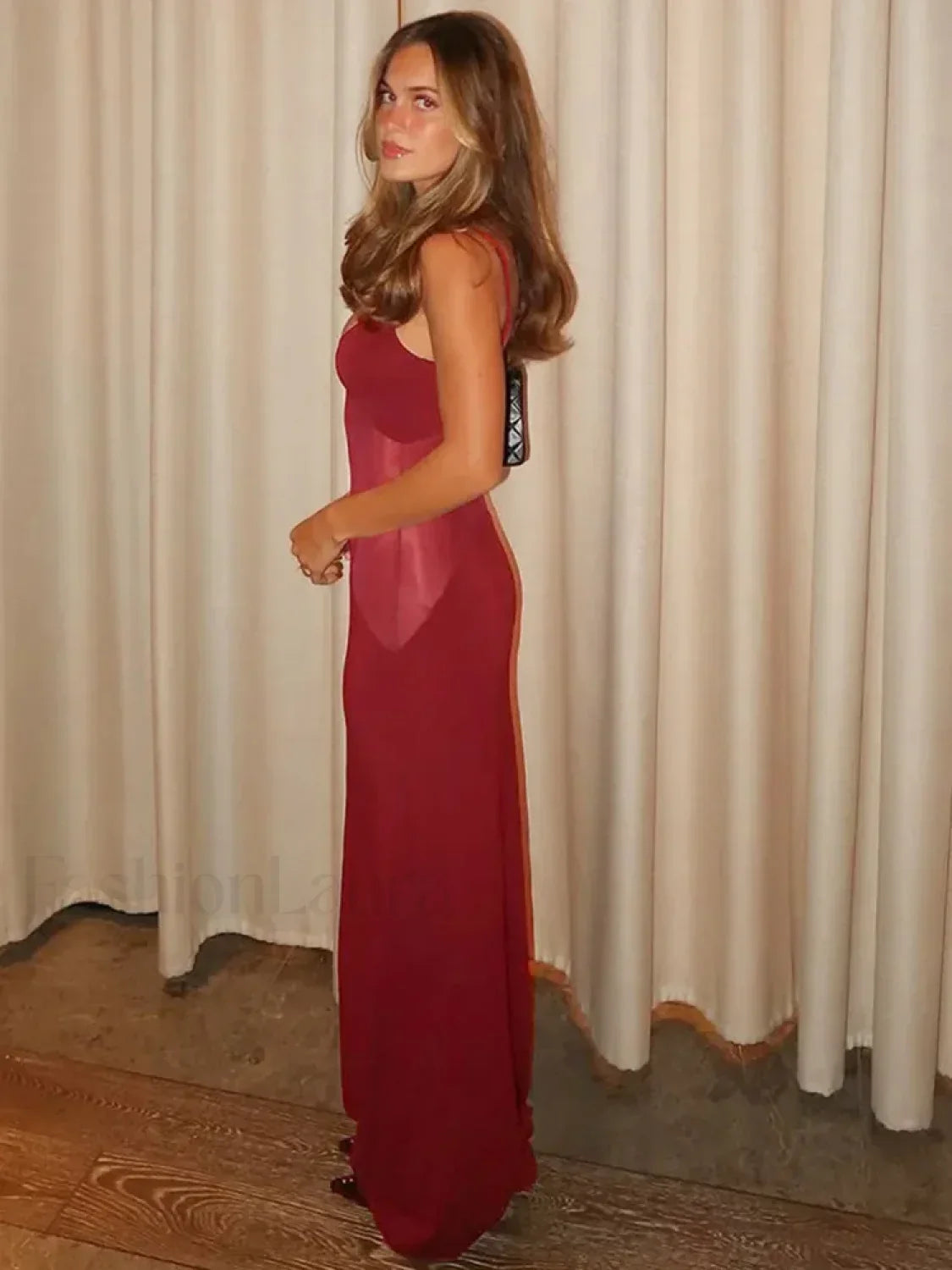 Mesh Patchwork Bodycon Maxi Dress 6