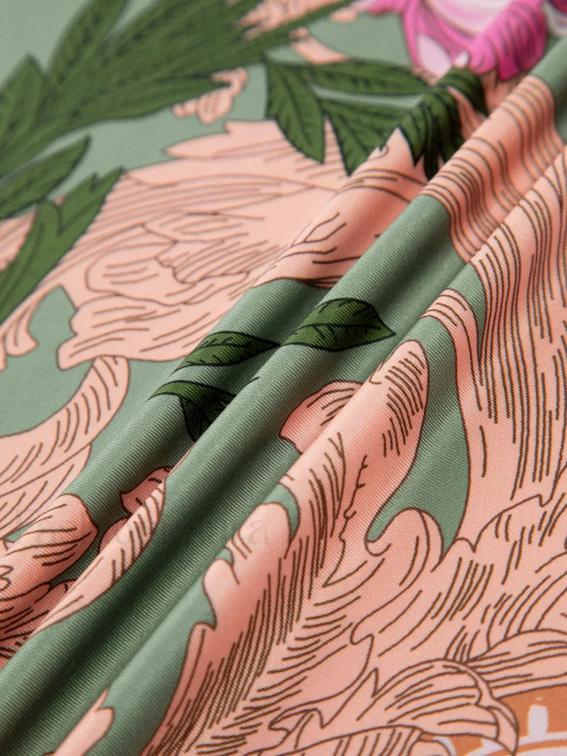 Green Floral Long Dress 7