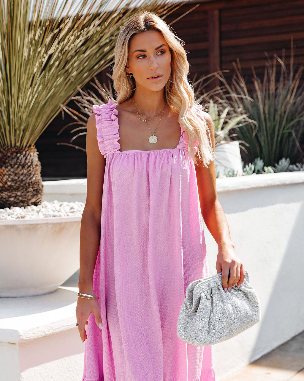 Spaghetti Strap Ruched Column Maxi Gown 5